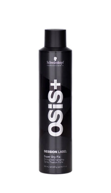 schwarzkopf osis+ session label super dry flex flexible hold hairspray 300ml