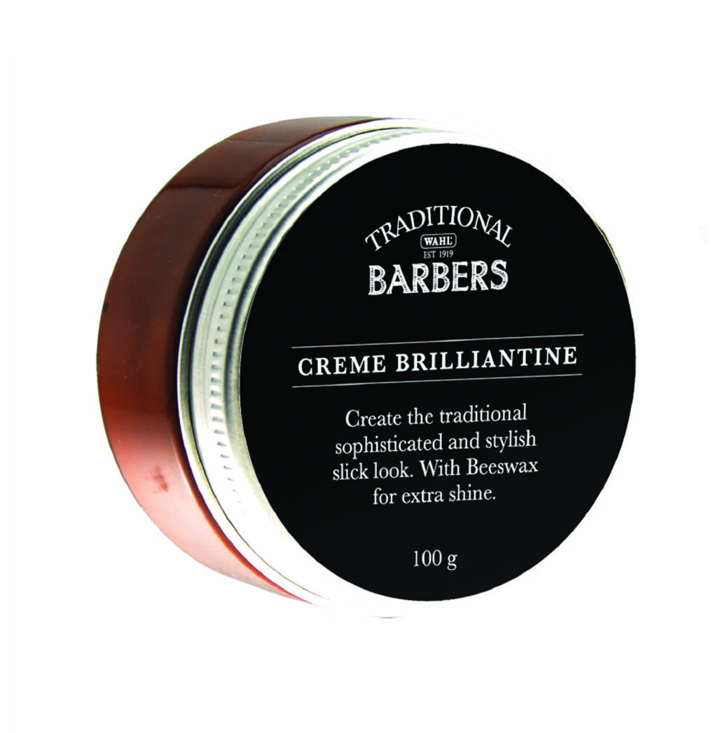 wahl traditional barbers creme brilliantine beeswax 100g